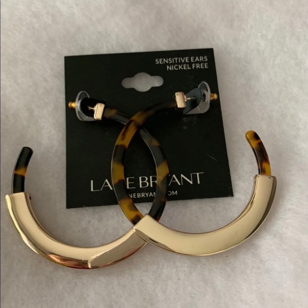 New Lanebryant Earrings, cheetah print and gold. - Picture 3 of 4